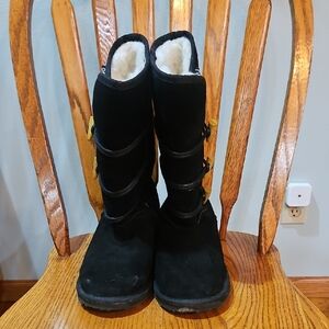 Emu Black Suede Winter Boots with 100 Merino Wool Lining